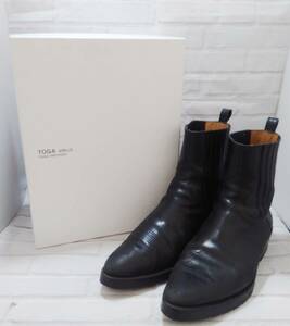 TOGA VIRILIS /トーガ ビリリース / チェルシーブーツ / サイドゴア / AJ996 / 25cm / ブラック / Black Hard Leather Chelsea Boots AJ996