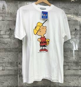 美品 タグ付き SNOOPY スヌーピー 半袖Tシャツ チャーリーブラウン サイズL ホワイト 店舗受取可