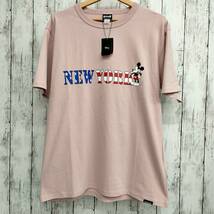 未使用品 Schott Tシャツ/ロンT ショット タグ付き ピンク ミッキーマウス ニューヨーク Lサイズ 半袖Tシャツ 3113100-24_画像1