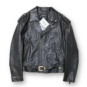 Balenciaga Back denime double Leather riders jacket バックデニム ダブルレザー ライダースジャケット サイズ46 バレンシアガ