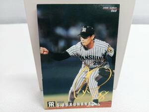 Calbie Pro Baseball Card Hanshin Tigers Shinobu Fukuhara 2000 Финансовая карта знака