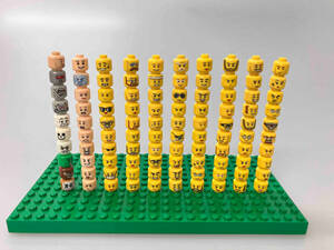 LEGO ミニフィグ用 ヘッド 頭 顔 パーツのみ 大量 100 個 まとめ売り ※スターウォーズ ガイコツ レゴシティ など