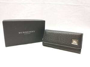 箱有 BURBERRY キーケース 5連 レザー BLK バーバリー