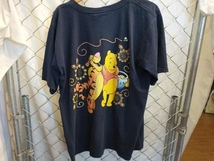 古着 Disney Pooh Tigger ネイビー 半袖Tシャツ プーさん 店舗受取可_画像2