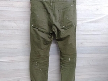 DSQUARED2 DAMEGE PAINTPANTS KHAKI ディースクエアード ダメージ ペイントパンツ カーキ S74LA0372 サイズ50_画像2