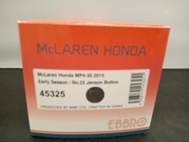 箱傷み、ケースにキズ EBBRO 1/43 McLaren Honda MP4-30 2015 Early Season Version No.22_画像2