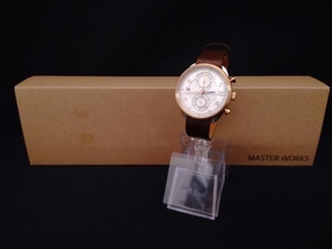 MASTER WORKS MW07SR 腕時計 マスターワークス クロノグラフ ストップウォッチ付き 箱有 ホワイト文字盤