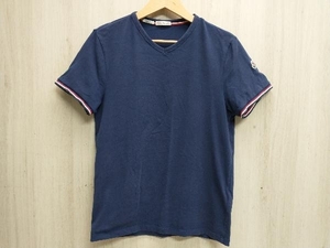 MONCLER モンクレール 半袖Tシャツ Vネック Slim Fit サイズS ブルーパープル 青紫 メンズ