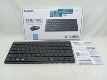 ELECOM エレコム Bluetooth ミニキーボード TK-FBP102BK 軽量×薄型 ワイヤレスキーボード_画像1