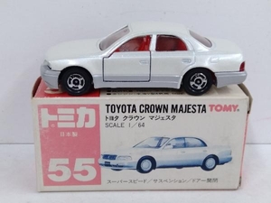 トミカ No.55 トヨタ クラウン マジェスタ 白パール×銀 モス窓 赤シート 2Fホイール 銀シャーシ 1993 NEW YEAR INPS特注 赤箱 赤字 日本製