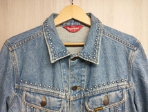 Supreme 17SS Studded Denim Trucker Jacket Gジャン デニムジャケット シュプリーム スタッズ トラッカー ジャケット ブルゾン メンズ S_画像2