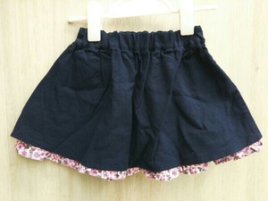 CELINE Celine skirt navy floral print Kids girl size 90 brand child clothes 