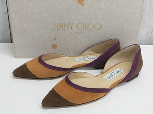 JIMMY CHOO/パンプス/ジミーチュウ/フラットシューズ/レザー/マルチカラー/36.5