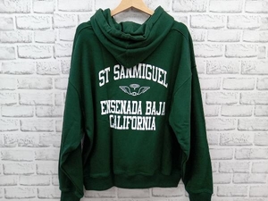 【タグ付き】SEE SEW シーソー SANMIGUEL HOODIE 31-10-3693-00009-6395 メンズ パーカー サイズ M ロゴプリント グリーン 店舗受取可