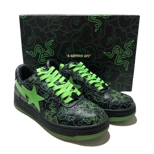 スニーカー A BATHING APE neon camo bape sta スニーカー 26.5cm 箱有り ブラック アベイシングエイプ ベイプスタ 店舗受取可