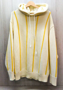 OLD FOLK HOUSE オールドフォークハウス 2023SS Knit Baja Hoodie ニットパーカー [OFH004KN11] アイボリー イエロー 日本製[フリーサイズ]