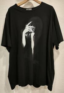 YOHJI YAMAMOTO POUR HOMME ULTIMA 22SS short sleeves print T-shirt black cotton Yohji Yamamoto pool Homme urutima