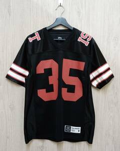 STUSSY/ステューシー/半袖Tシャツ/Football Jersey ゲームシャツ/ブラック/Sサイズ