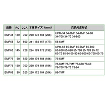 EMF78 EMPEROR 米国車用バッテリー シボレー アストロ 1991月-2005月_画像4