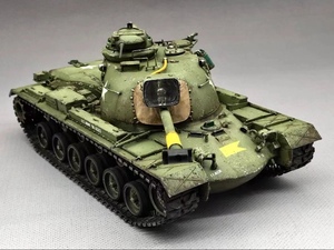 Art hand Auction 1/35 アメリカ M48A3 バートン 戦車 塗装済完成品, プラモデル, 戦車, 軍用車両, 完成品