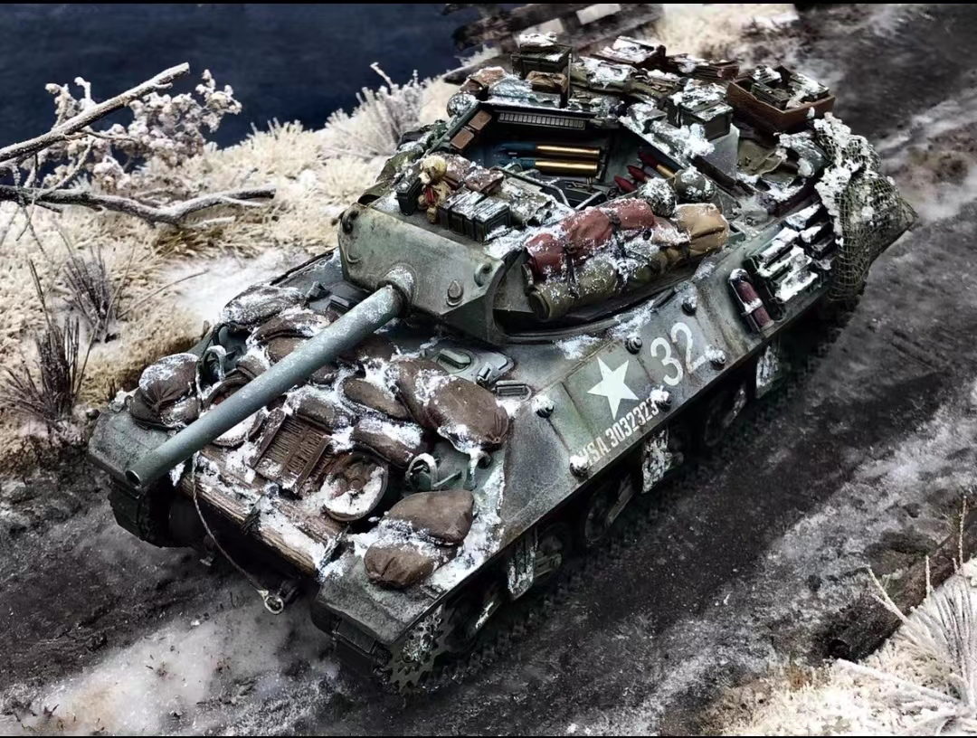 1/35 Amerikanischer M10 Jagdpanzer, lackiertes und fertiges Produkt, Plastikmodelle, Panzer, Militärfahrzeuge, Fertiges Produkt