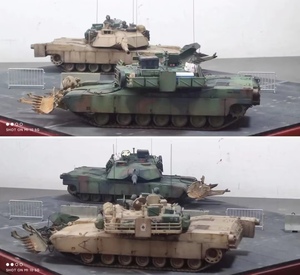 Art hand Auction 2台セット 1/35 アメリカ M1A1主力戦車 塗装済完成品(1台のみ出品対応), プラモデル, 戦車, 軍用車両, 完成品