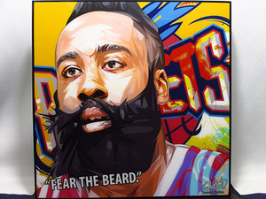 Art hand Auction [Nouveau n°136] Panel Pop Art James Harden NBA, ouvrages d'art, peinture, portrait