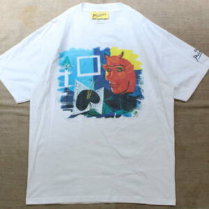 レア新品 1995年 ピカソPICASSO Cafeヴィンテージ キュビズム アートTシャツ アメリカUSA古着 芸術 美術館ART エッシャー ゴッホ モネ 珍品