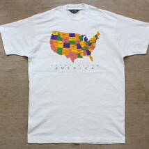 レア新品 1990s Perry Ellis America 地図マップ ヴィンテージTシャツ ペリーエリス アメリカ USA アート 古着 Portfolio ポートフォリオ_画像1