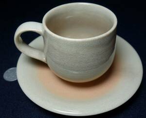 昭和期　ロマンス　倣宋朝期陶磁　コーヒーカップ＆ソーサー　陶磁器研究