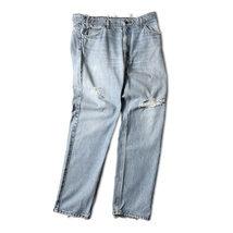 90s Levis 505 クラッシュ デニム パンツ 38 32 / 90年代 オールド リーバイス ジーンズ ジーパン ダメージ_画像1