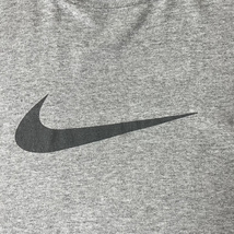 90s NIKE ビッグ スウォッシュ ロゴ プリント 半袖 Tシャツ L / 90年代 オールド ナイキ 霜降り グレー_画像5