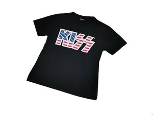 【新品】 KISS Tシャツ★半袖 黒/ブラック【M】★星条旗 キッス パンク ロック バンド ヘビメタ アメリカ 男性 メンズ