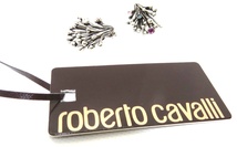 新品 美品【Roberto Cavalli ロベルトカヴァリ】シルバーアクセサリー　シルバーピアス　ラインストーン　おしゃれ　ヨーロッパブランド_画像7