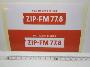 ★最後の１枚★ZIP-FM 77.8 大判ステッカー★オレンジ・白★非売品★新品・未使用★美品★