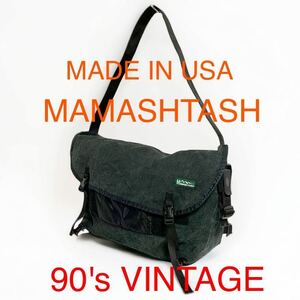 希少 90's USA製 VINTAGE 最初期 MAMASHTASH Hタグ マナスタッシュ ヘンプ メッセンジャーバッグ ショルダー manashtash MAMASTASH 90年代