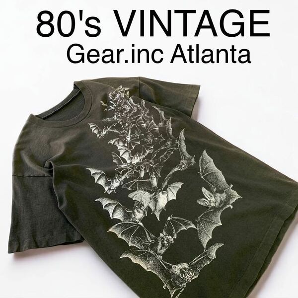 80's VINTAGE Gear.inc 88年 コピーライト VINTAGE Tシャツ シルクスクリーン 半袖 プリントTシャツ アメリカ購入 輸入 古着 ビンテージ