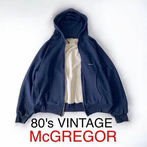 80's VINTAGE McGREGOR サーマル付き アルミジップ スウェットパーカー マクレガー 80年代 80s ルーマニア製 MCGREGO ダブルフェイス