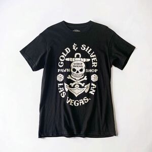 アメリカ購入 LAS VEGAS GOLD&SILVER PAWN SHOP ラスベガス 半袖 Tシャツ M ゴールド&シルバー アメリカお宝鑑定団 グラフィック