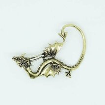 アンティーク ドラゴン 龍 ピアス イヤーカフス イヤリング アクセサリー コスプレ 金 a2_画像4