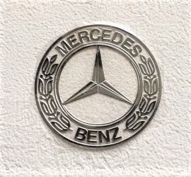 限定送料無料　Mercedes-BenzⅡ２．８ｃｍマーク　 アルミミニステッカー