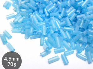 竹ビーズ【34】70g 水色 4.5mm ガラスビーズ ハンドクラフト 手工芸 ビーズ細工/20