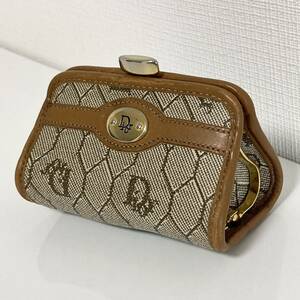  rare *Dior Christian Dior honeycomb change purse . coin case tea color 