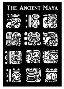 切り絵　マヤ文字　The Ancient Maya 