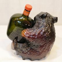 木彫りの熊　ウイスキーボトルホルダー　置物空瓶サントリーsuntory_画像4