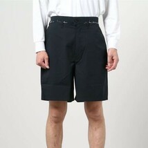 CAMIEL FORTGENS カミエル フォートヘンス knee shorts コットンウェザークロス ニーショーツ M Dk.Navy ワイド ショートパンツ g8505_画像9