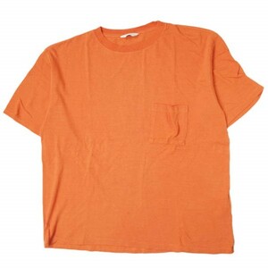 UNUSED アンユーズド 日本製 SHORT-SLEEVE POCKET T-SHIRT オーバーサイズポケットTシャツ US1368 3 オレンジ 半袖 クルーネック g8852