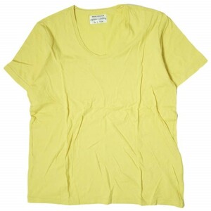 pyjama clothing ピジャマクロージング ベルギー製 Solid ?U-Neck Tee ソリッドUネックTシャツ S イエロー カットソー トップス g9595