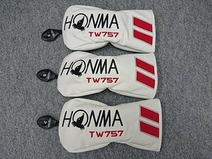 HONMA ホンマ T//WORLD ツアーワールド TW757 フェアウェイウッド用 FW用×3個セット ヘッドカバー 新品 未使用品