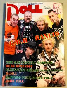 ◆ PUNK雑誌 DOLL 2004年 No.201 ◆GBH/RANCID/DEAD KENNEDYS/札幌パンク/柴山俊之/MAD CAPSULE MARKETS/WIRE/JOHN FOXX/SKINHEADS